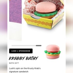 Lush x SpongeBob Krabby bathy bath gift